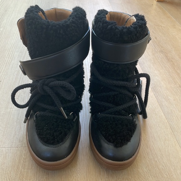 Coach Sherling black leather Monroe women booties - Picture 3 of 9